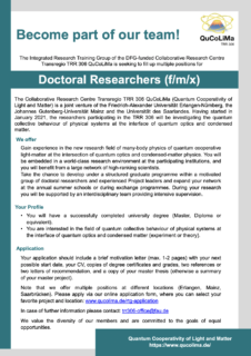 Zum Artikel "Become part of QuCoLiMa! Multiple positions for doctoral researchers (f/m/x)"